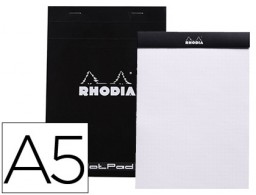 Bloc notas Rhodia dot pad A5 80h 80 g/m² liso c/5mm.